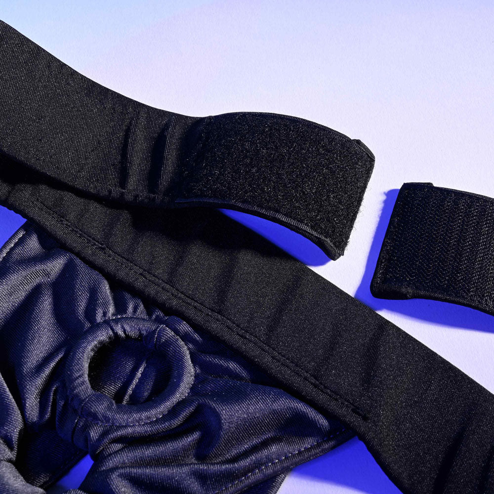 Gender X DOUBLE RIDER Black Adjustable Strap-On Harness (No Probe Included)